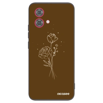 Ovitek za Motorola Moto G84 5G - Brown flowers