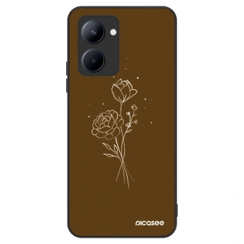 Ovitek za Realme C33 (2023) - Brown flowers
