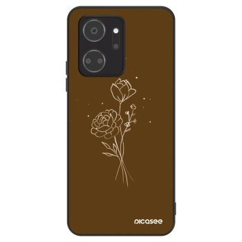 Ovitek za Honor X7a - Brown flowers