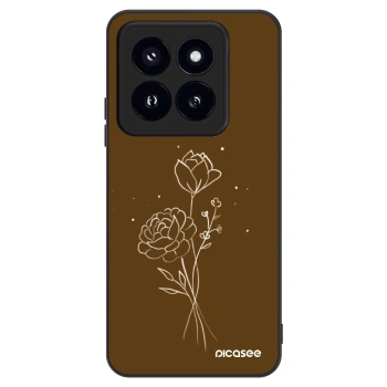 Ovitek za Xiaomi 14 Pro - Brown flowers
