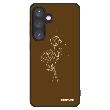 Picasee ULTIMATE CASE PowerShare za Samsung Galaxy S24+ S926B 5G - Brown flowers