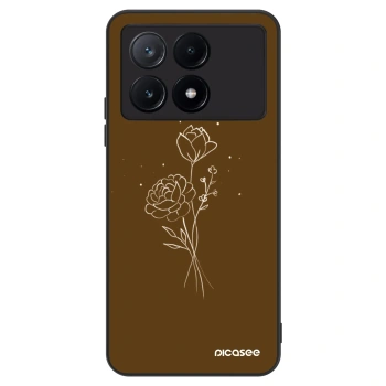 Ovitek za Xiaomi Poco X6 Pro - Brown flowers