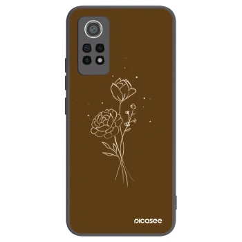 Picasee silikonski črni ovitek za Xiaomi Redmi Note 12 Pro 4G - Brown flowers