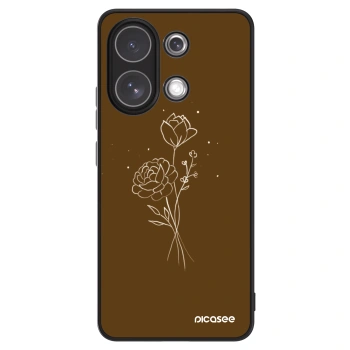 Ovitek za Xiaomi Redmi Note 13 4G - Brown flowers