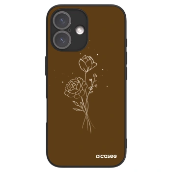 Picasee ULTIMATE CASE za Apple iPhone 16 - Brown flowers