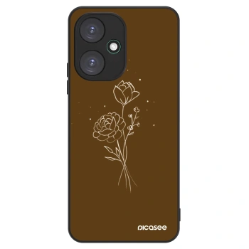 Ovitek za Xiaomi Redmi 13C 5G - Brown flowers
