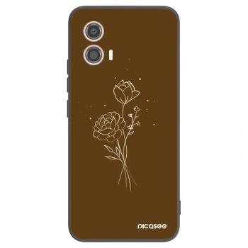 Ovitek za Motorola Moto G53 5G - Brown flowers