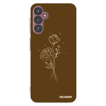 Picasee silikonski prozorni ovitek za Samsung Galaxy A05s A057G - Brown flowers