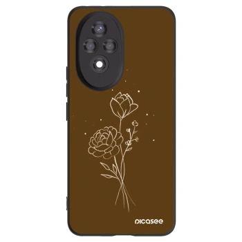 Picasee silikonski črni ovitek za Honor 200 5G - Brown flowers