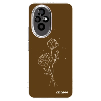 Picasee silikonski prozorni ovitek za Honor 200 5G - Brown flowers