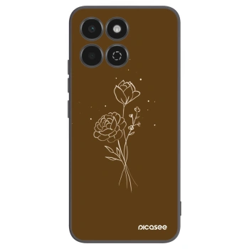 Picasee silikonski črni ovitek za Honor 200 Smart 5G - Brown flowers