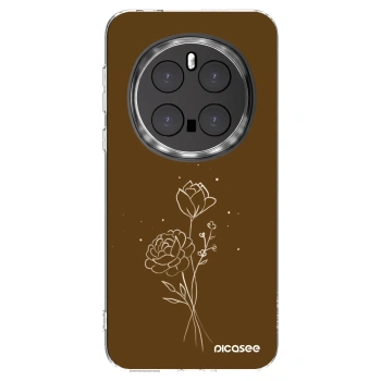 Picasee silikonski prozorni ovitek za Honor Magic7 Pro 5G - Brown flowers