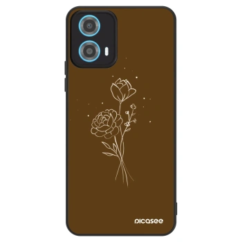Ovitek za Motorola Moto G34 5G - Brown flowers