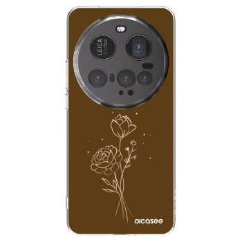 Picasee silikonski prozorni ovitek za Xiaomi 15 Ultra - Brown flowers