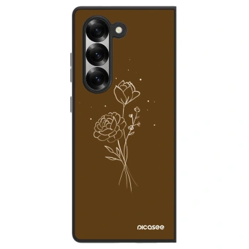 Ovitek za Samsung Galaxy Z Fold6 5G - Brown flowers
