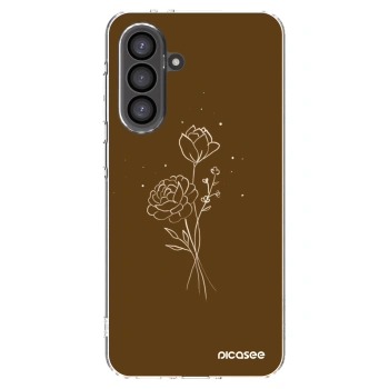 Picasee silikonski prozorni ovitek za Samsung Galaxy A36 5G - Brown flowers