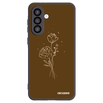 Picasee silikonski črni ovitek za Samsung Galaxy A26 5G A266B - Brown flowers