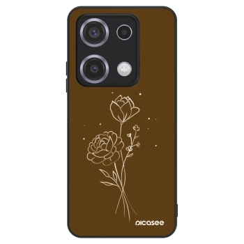 Ovitek za Xiaomi Redmi Note 14S - Brown flowers