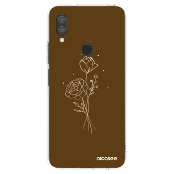 Picasee silikonski prozorni ovitek za Xiaomi Redmi 7 - Brown flowers