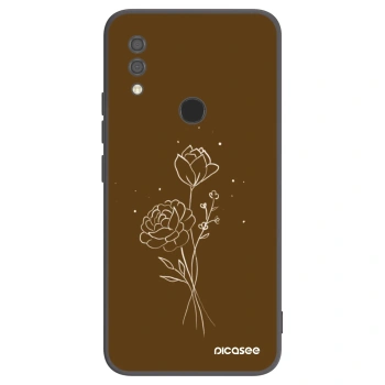 Picasee silikonski črni ovitek za Xiaomi Redmi 7 - Brown flowers