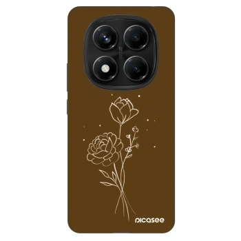 Ovitek za Xiaomi Redmi Note 14 Pro 5G - Brown flowers