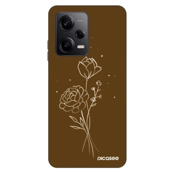 Ovitek za Xiaomi Redmi Note 12 Pro+ 5G - Brown flowers