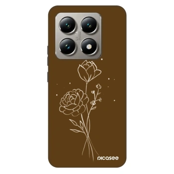 Ovitek za Xiaomi 14T Pro - Brown flowers