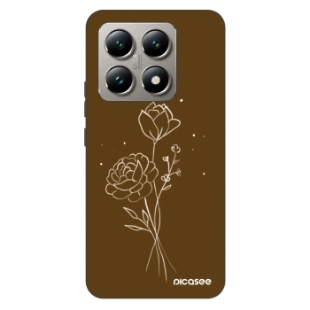 Ovitek za Xiaomi 14T - Brown flowers