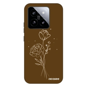 Ovitek za Xiaomi 14 - Brown flowers