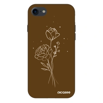 Ovitek za Apple iPhone 8 - Brown flowers