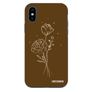 Ovitek za Apple iPhone X/XS - Brown flowers