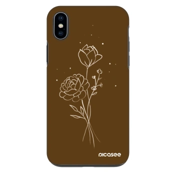 Ovitek za Apple iPhone XS Max - Brown flowers