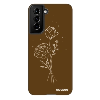 Ovitek za Samsung Galaxy S21 5G G991B - Brown flowers