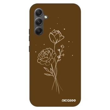 Ovitek za Samsung Galaxy A34 5G A346B - Brown flowers