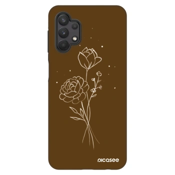 Ovitek za Samsung Galaxy A32 5G A326B - Brown flowers