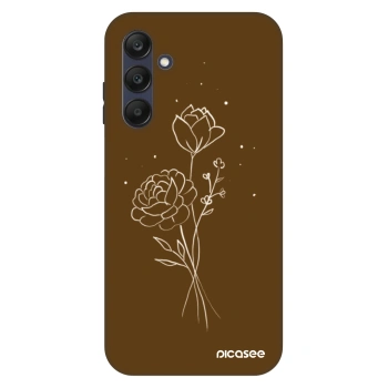 Ovitek za Samsung Galaxy A25 A256B 5G - Brown flowers