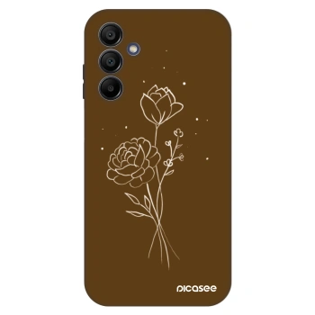 Ovitek za Samsung Galaxy A15 A155F 4G - Brown flowers