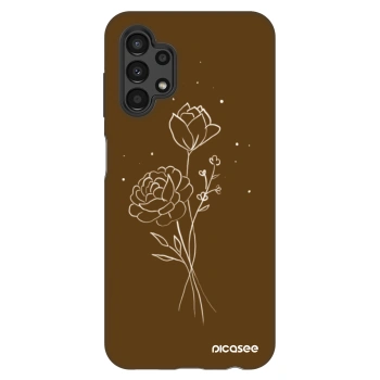 Ovitek za Samsung Galaxy A13 4G A135 - Brown flowers