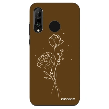 Ovitek za Huawei P30 Lite - Brown flowers