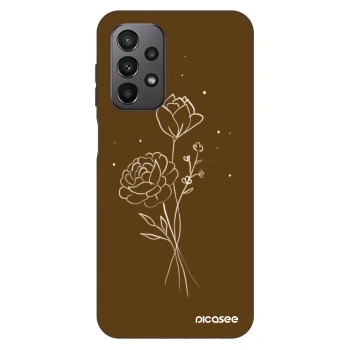 Ovitek za Samsung Galaxy A23 A235F 4G - Brown flowers