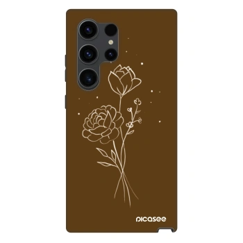Ovitek za Samsung Galaxy S24 Ultra S928B 5G - Brown flowers