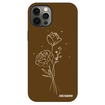 Ovitek za Apple iPhone 12 Pro - Brown flowers