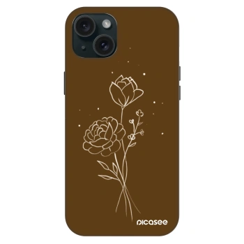 Ovitek za Apple iPhone 15 Plus - Brown flowers