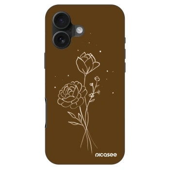Ovitek za Apple iPhone 16 - Brown flowers