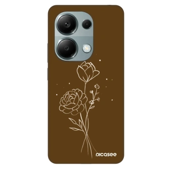 Ovitek za Xiaomi Redmi Note 13 Pro 4G - Brown flowers