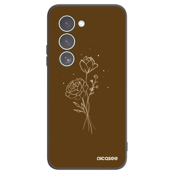 Picasee silikonski črni ovitek za Xiaomi Redmi 15 5G - Brown flowers