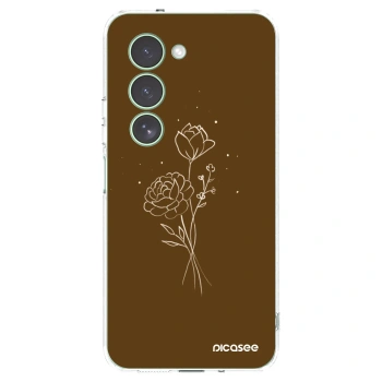 Picasee silikonski prozorni ovitek za Xiaomi Redmi 15 5G - Brown flowers