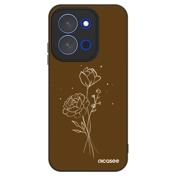 Ovitek za Xiaomi Redmi 15C 4G - Brown flowers