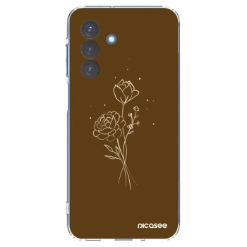 Picasee silikonski prozorni ovitek za Samsung Galaxy A17 5G - Brown flowers