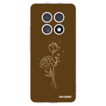 Picasee silikonski prozorni ovitek za Xiaomi Redmi Note 15 - Brown flowers
